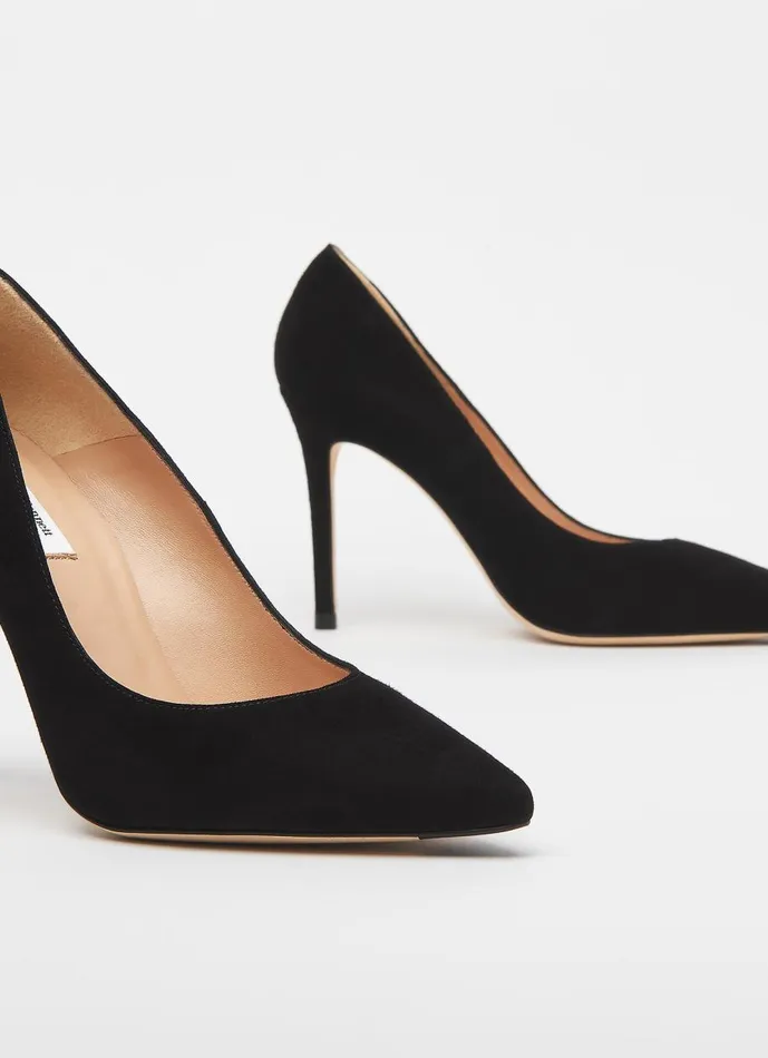 Women Court Shoes LKBennett Fern Black Suede Pointed Toe Courts Black Women Court Shoes LKBennett Fern Black Suede Pointed Toe Courts Black