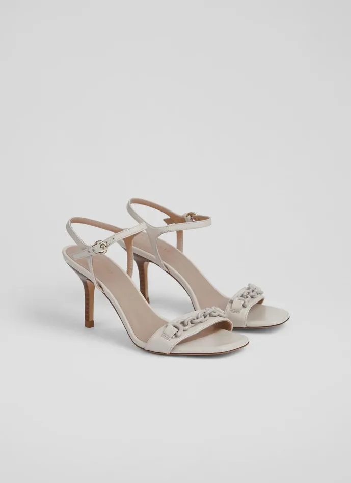 Women Court Shoes LKBennett Ivonne Nude Leather Heel Sandals Off White Women Court Shoes LKBennett Ivonne Nude Leather Heel Sandals Off White