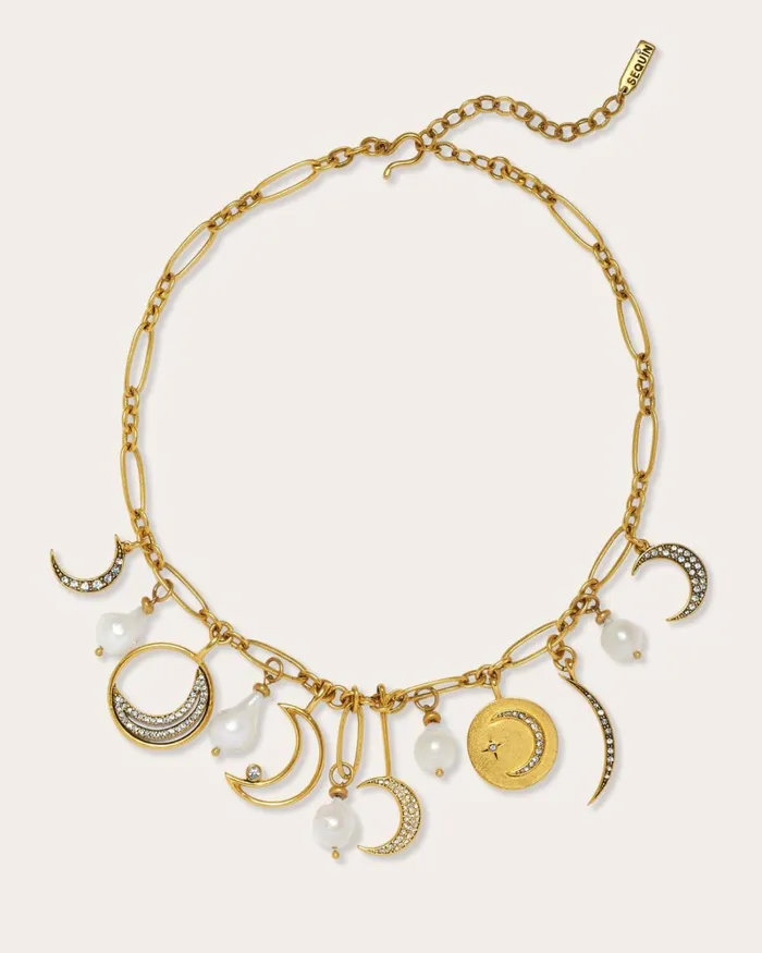 Women Crescent Charm Necklace Gold Ramy Brook Jewelry