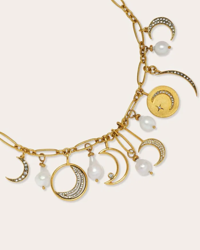 Women Crescent Charm Necklace Gold Ramy Brook Jewelry