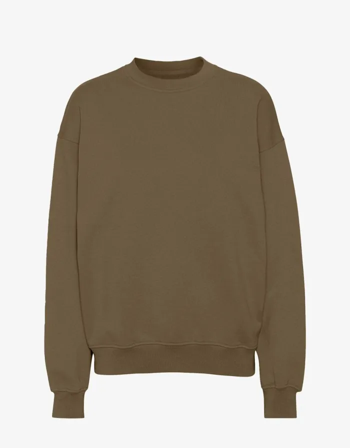 Women Crewneck Sweatshirts Colorful Standard Organic Oversized Crew Cedar Brown Women Crewneck Sweatshirts Colorful Standard Organic Oversized Crew Cedar Brown