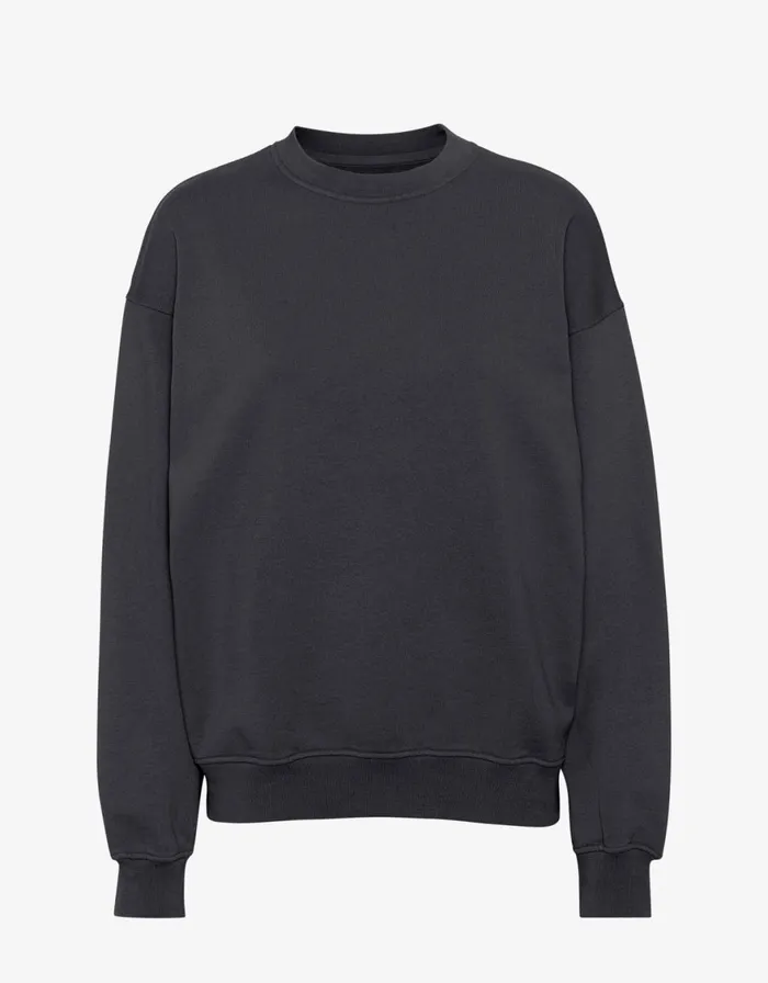 Women Crewneck Sweatshirts Colorful Standard Organic Oversized Crew Lava Grey Women Crewneck Sweatshirts Colorful Standard Organic Oversized Crew Lava Grey