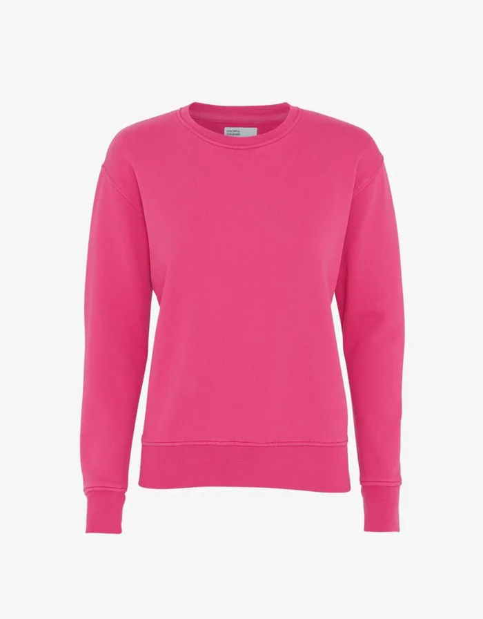 Women Crewneck Sweatshirts Colorful Standard Women Classic Organic Crew Bubblegum Pink Women Crewneck Sweatshirts Colorful Standard Women Classic Organic Crew Bubblegum Pink