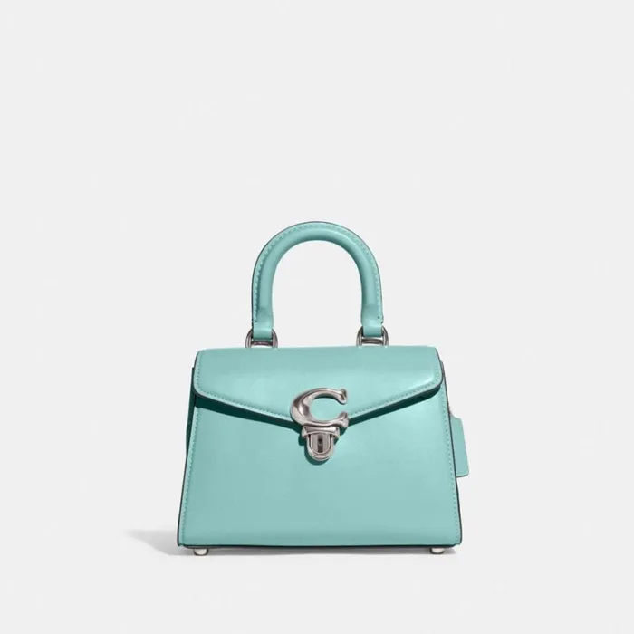 Women Crossbody Bags Coach Sammy Top Handle 21 Silverfaded Blue