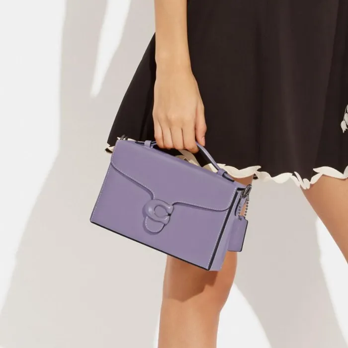 Women Crossbody Bags Coach Tabby Box Bag Silverlight Violet