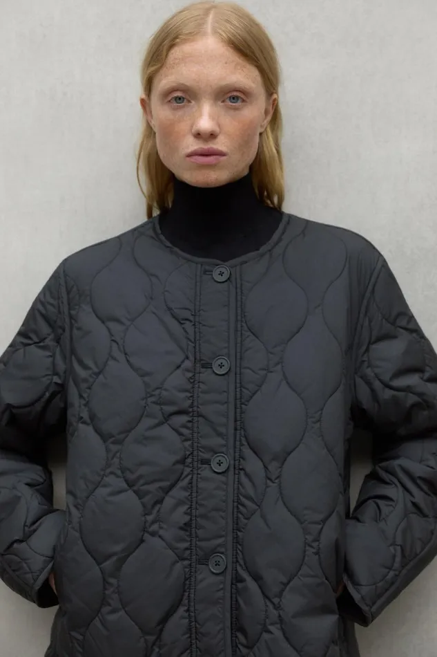 Women Dark Grey Cali Jacket Ecoalf Coats And Jackets