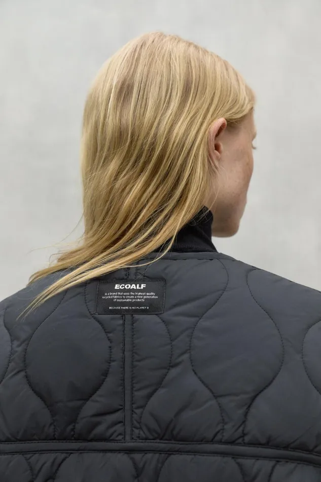 Women Dark Grey Cali Jacket Ecoalf Coats And Jackets