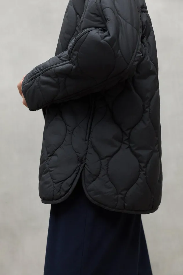 Women Dark Grey Cali Jacket Ecoalf Coats And Jackets