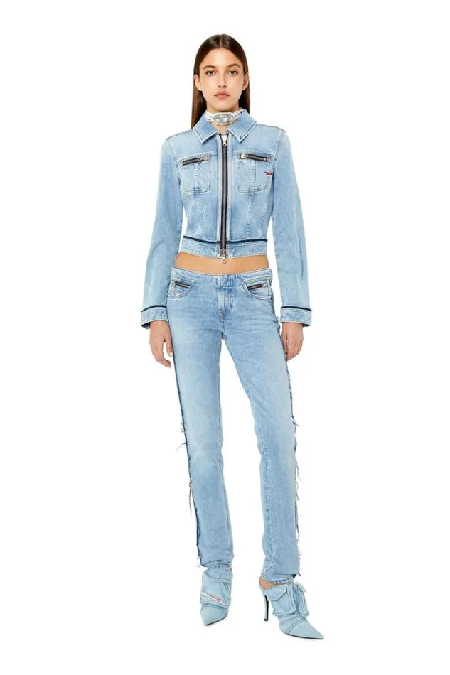 Women DeSlimmyRe Light Blue Diesel Outerwear And Jackets