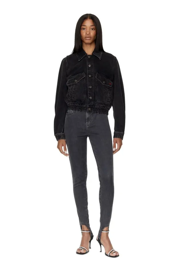 Women DeTracy Bomber Jacket Blackdark Grey Diesel Outerwear And Jackets