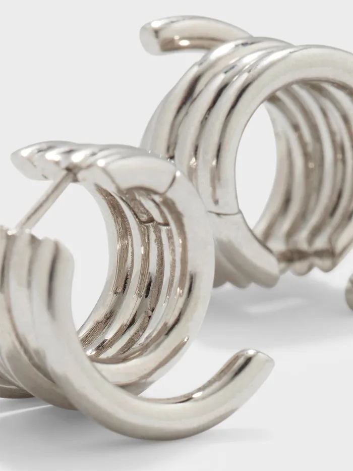Women Dillon PalladiumPlated Hoop Earrings Aeyde Earrings