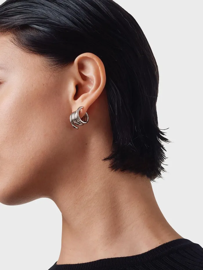 Women Dillon PalladiumPlated Hoop Earrings Aeyde Earrings