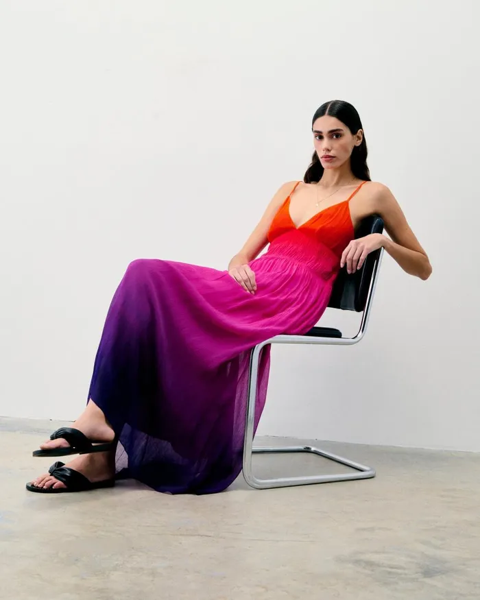 Women Dresses and Jumpsuits From Future Sofia Long Strap Dress Blurry Sunset