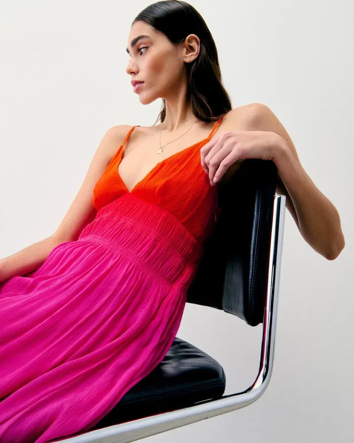 Women Dresses and Jumpsuits From Future Sofia Long Strap Dress Blurry Sunset