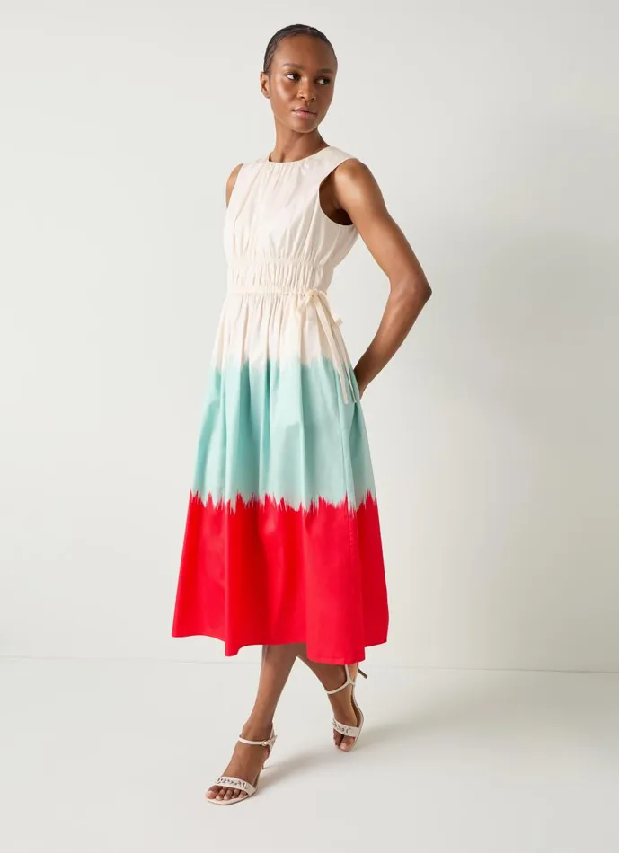 Women Dresses LKBennett Viola Dip Dye Dress Neutral