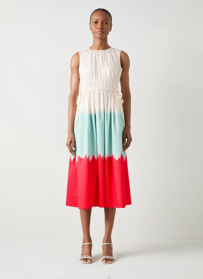 Women Dresses LKBennett Viola Dip Dye Dress Neutral Women Dresses LKBennett Viola Dip Dye Dress Neutral