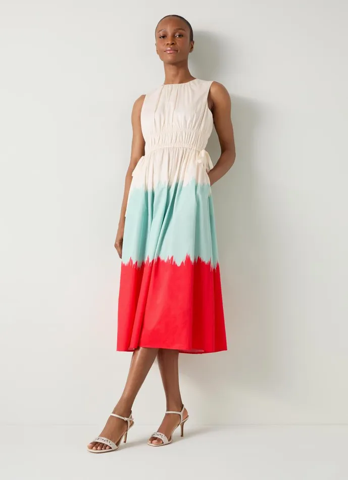 Women Dresses LKBennett Viola Dip Dye Dress Neutral Women Dresses LKBennett Viola Dip Dye Dress Neutral
