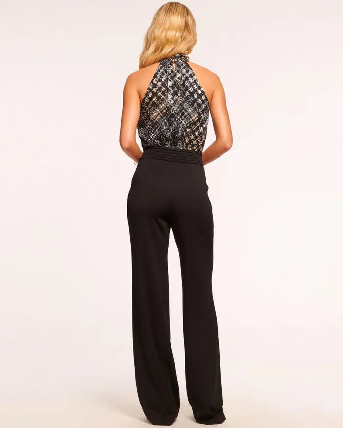 Women Elaina High Neck Jumpsuit Houndstooth Burnout Ramy Brook Dresses Women Elaina High Neck Jumpsuit Houndstooth Burnout Ramy Brook Dresses