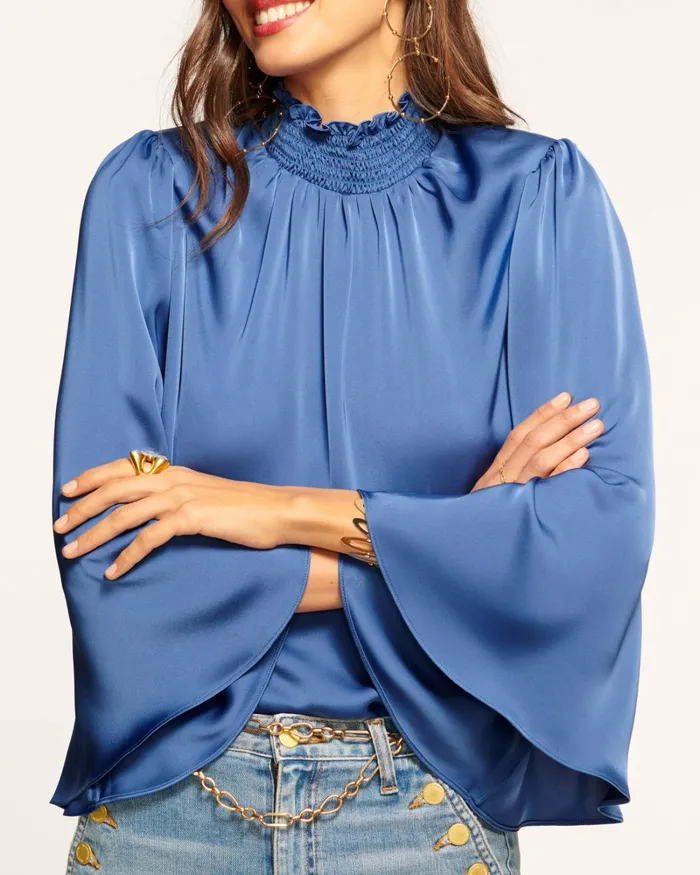 Women Ella Mock Neck Top Black Ramy Brook Tops Women Ella Mock Neck Top Black Ramy Brook Tops