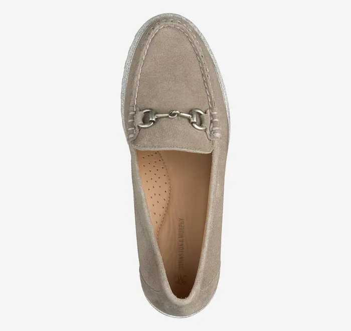 Women Emmalynn Bit Loafer Taupe Suede JohnstonandMurphy Mules and Loafers Women Emmalynn Bit Loafer Taupe Suede JohnstonandMurphy Mules and Loafers