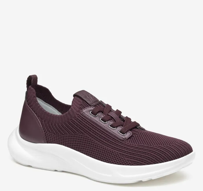 Women Escape Knit LaceUp Bordeaux Knit JohnstonandMurphy Sneakers