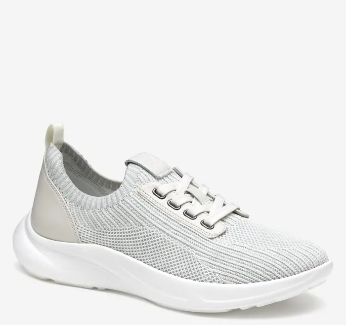 Women Escape Knit LaceUp White Knit JohnstonandMurphy Sneakers