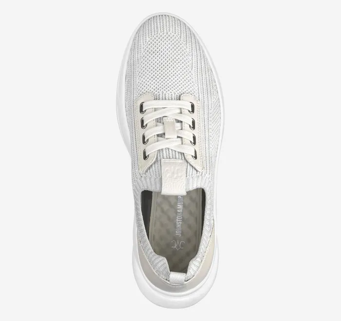 Women Escape Knit LaceUp White Knit JohnstonandMurphy Sneakers Women Escape Knit LaceUp White Knit JohnstonandMurphy Sneakers