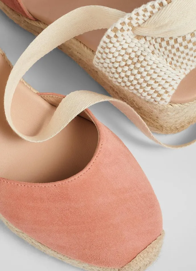 Women Espadrilles LKBennett Maureen Clay Suede Espadrilles Pink Women Espadrilles LKBennett Maureen Clay Suede Espadrilles Pink