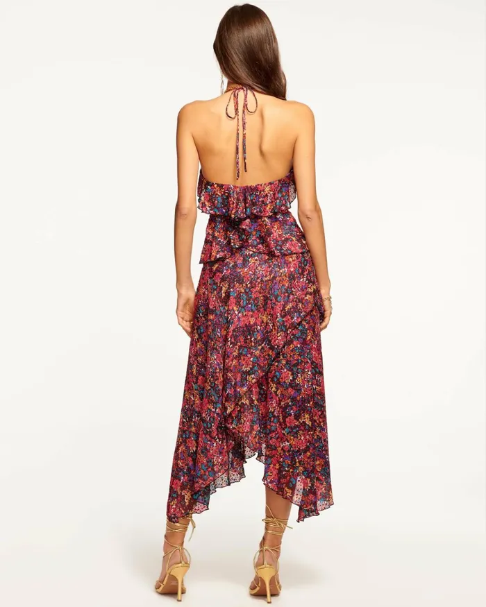 Women Everlee Ruffle VNeck Midi Dress French Floral Ramy Brook Dresses Women Everlee Ruffle VNeck Midi Dress French Floral Ramy Brook Dresses
