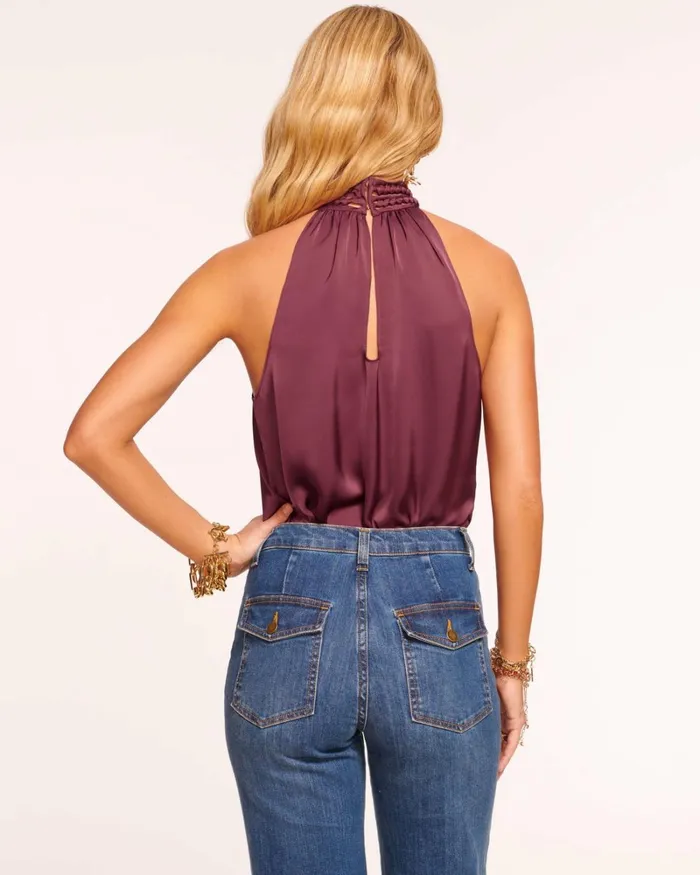 Women Everleigh High Neck Tank Top Navy Ramy Brook Tops Women Everleigh High Neck Tank Top Navy Ramy Brook Tops