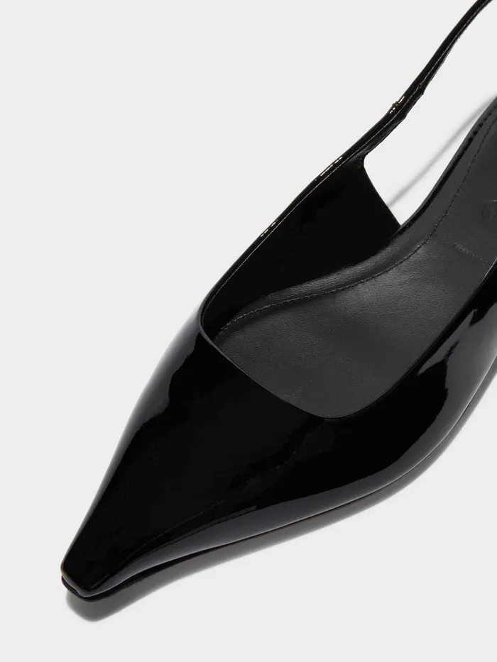 Women Fedora Patent Leather Slingback Flats Aeyde Flats