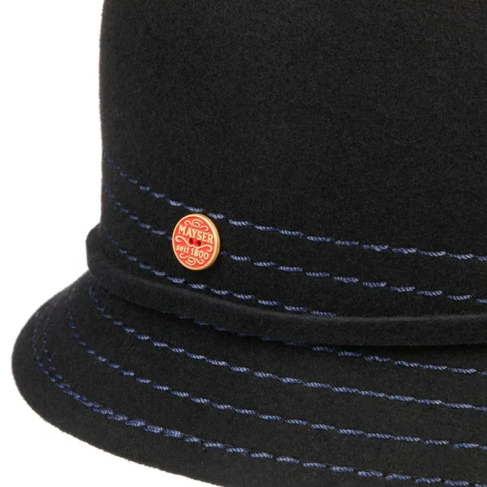 Women Felt Hats Mayser Patricia Wollhut Dark Blue Women Felt Hats Mayser Patricia Wollhut Dark Blue