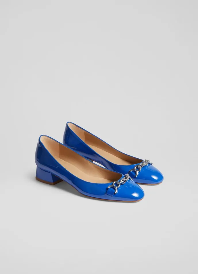 Women Flats LKBennett Blakely Blue Patent Snaffle Pumps Marine Women Flats LKBennett Blakely Blue Patent Snaffle Pumps Marine