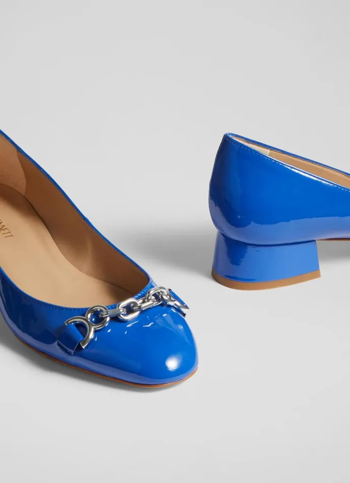 Women Flats LKBennett Blakely Blue Patent Snaffle Pumps Marine Women Flats LKBennett Blakely Blue Patent Snaffle Pumps Marine