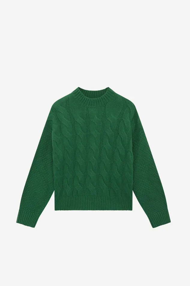Women Green Mimosa Knitted Jumper Ecoalf Knitwear