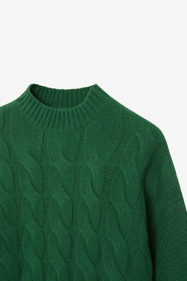 Women Green Mimosa Knitted Jumper Ecoalf Knitwear