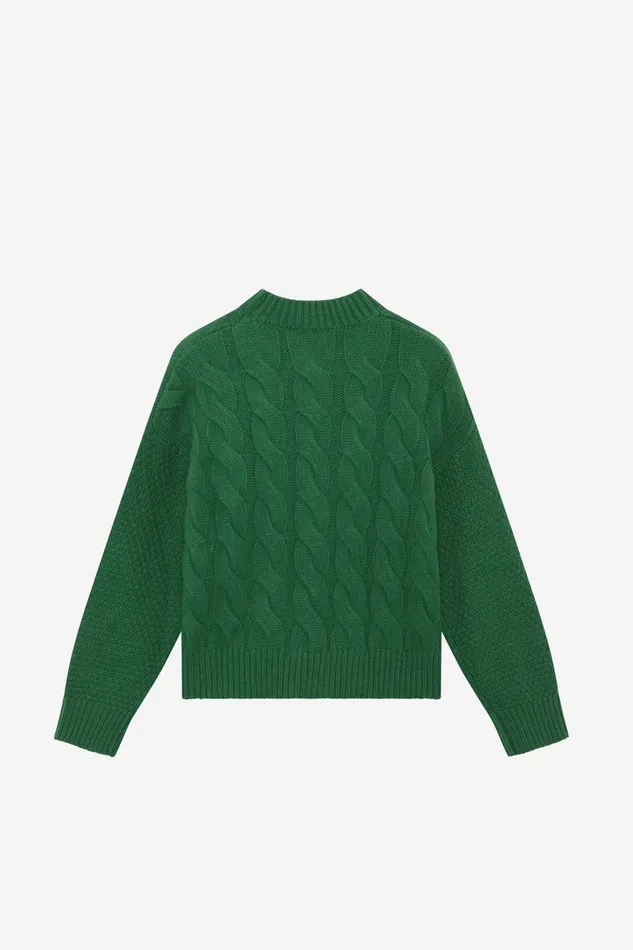 Women Green Mimosa Knitted Jumper Ecoalf Knitwear