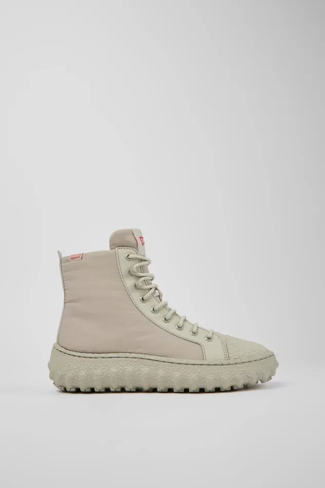 Women Ground PrimaLoft MICHELIN Light Gray Textile And Leather Ankle Boots Camper Ankle Boots Women Ground PrimaLoft MICHELIN Light Gray Textile And Leather Ankle Boots Camper Ankle Boots