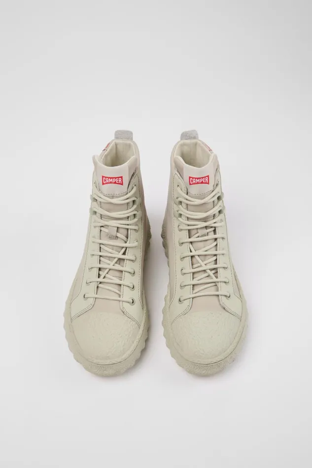 Women Ground PrimaLoft MICHELIN Light Gray Textile And Leather Ankle Boots Camper Ankle Boots Women Ground PrimaLoft MICHELIN Light Gray Textile And Leather Ankle Boots Camper Ankle Boots