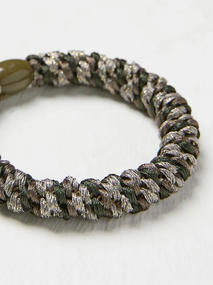 Women Hair Accessories Fat Face Khaki Green Twist Hair Tie