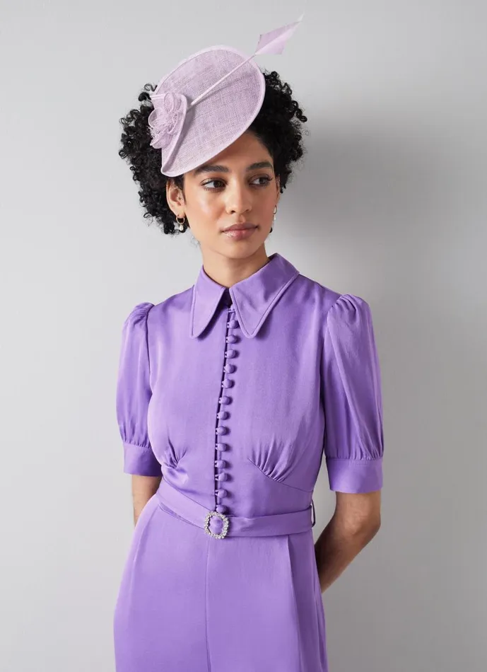 Women Hats and Fascinators LKBennett Eileen Lilac Mesh And Feather Fascinator Women Hats and Fascinators LKBennett Eileen Lilac Mesh And Feather Fascinator