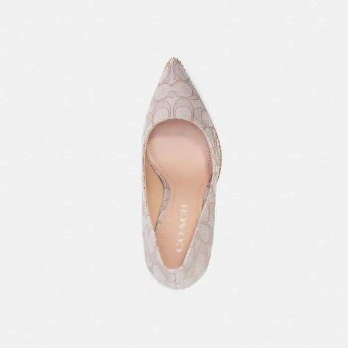 Women Heels Coach Waverly Pump Stone