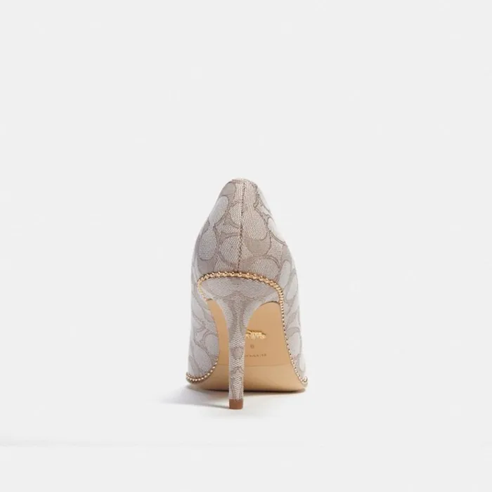 Women Heels Coach Waverly Pump Stone