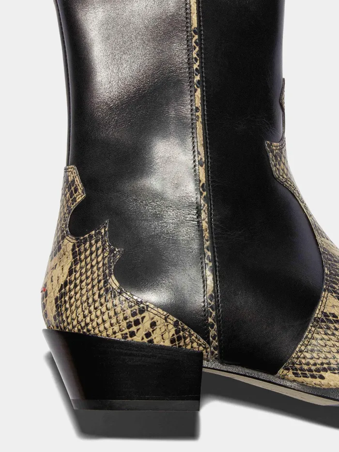 Women Hester Leather Cowboy Ankle Boots Aeyde Ankle Boots