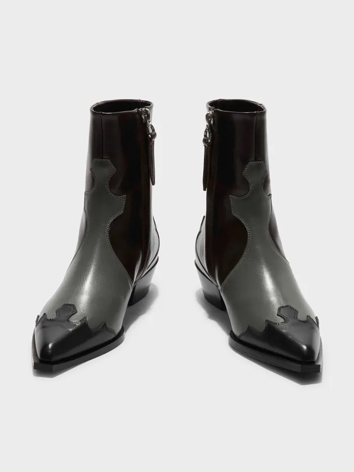 Women Hester Leather Cowboy Ankle Boots Aeyde Ankle Boots
