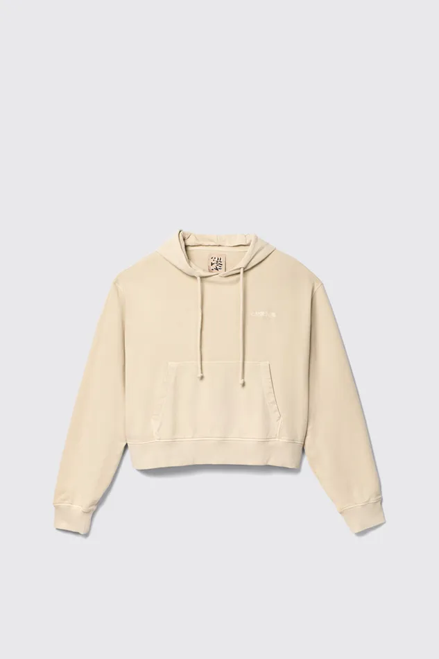 Women Hoodie Beige Cotton Hoodie Camper Jersey Women Hoodie Beige Cotton Hoodie Camper Jersey