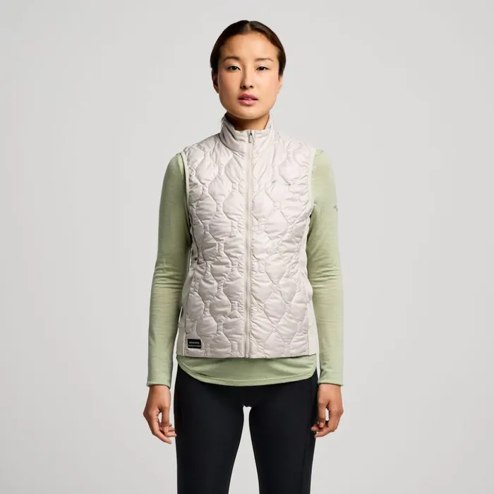 Women Hurricane Insulated Vest Dove Saucony Jackets