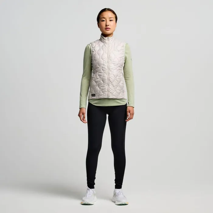 Women Hurricane Insulated Vest Dove Saucony Jackets