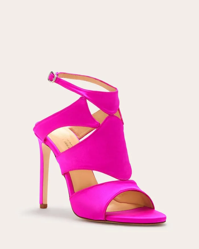 Women Huzar Cutout Sandals Gunmetal Snake Ramy Brook Shoes