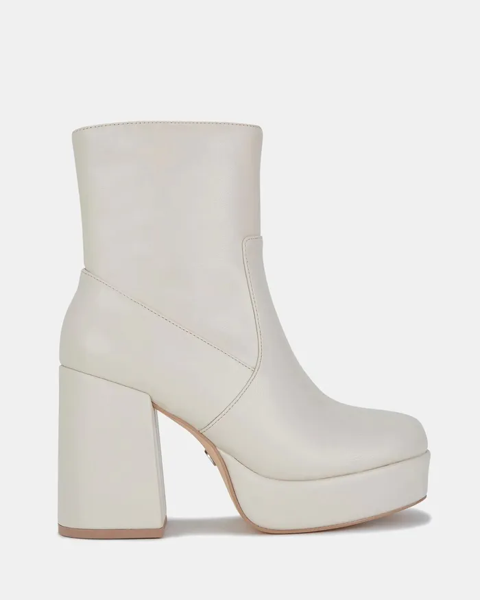 Women JEALOUS CREAM Ankle Boots NOVO Shoes